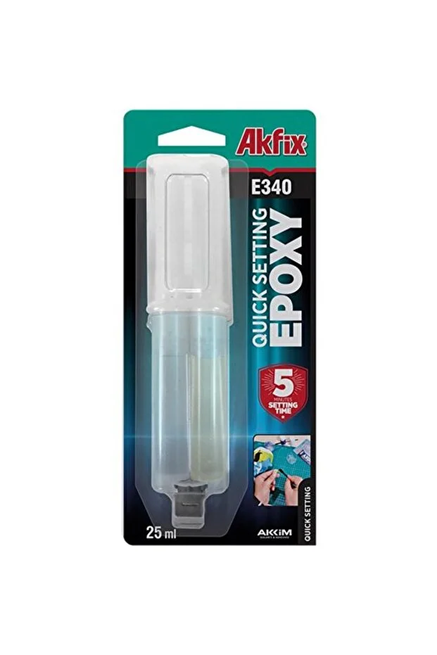 Akfix E340 Hızlı Epoksi Yapıştırıcı 25 ml (5 Dk Kuruma)